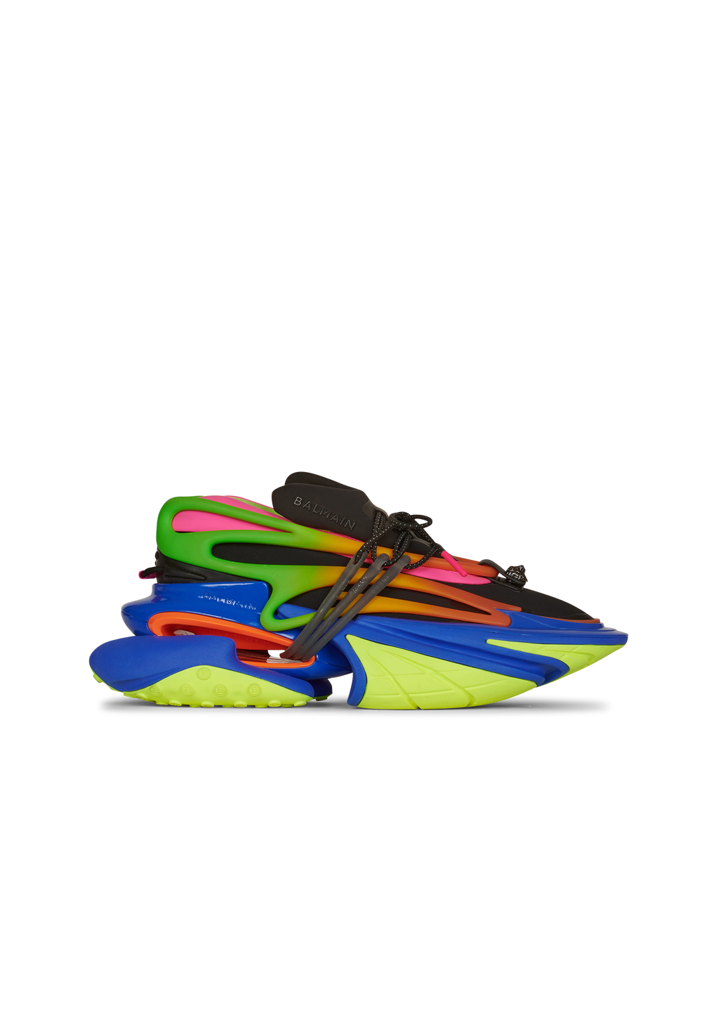 Multicolor neoprene and leather Unicorn low-top sneakers, multicolor, hi-res