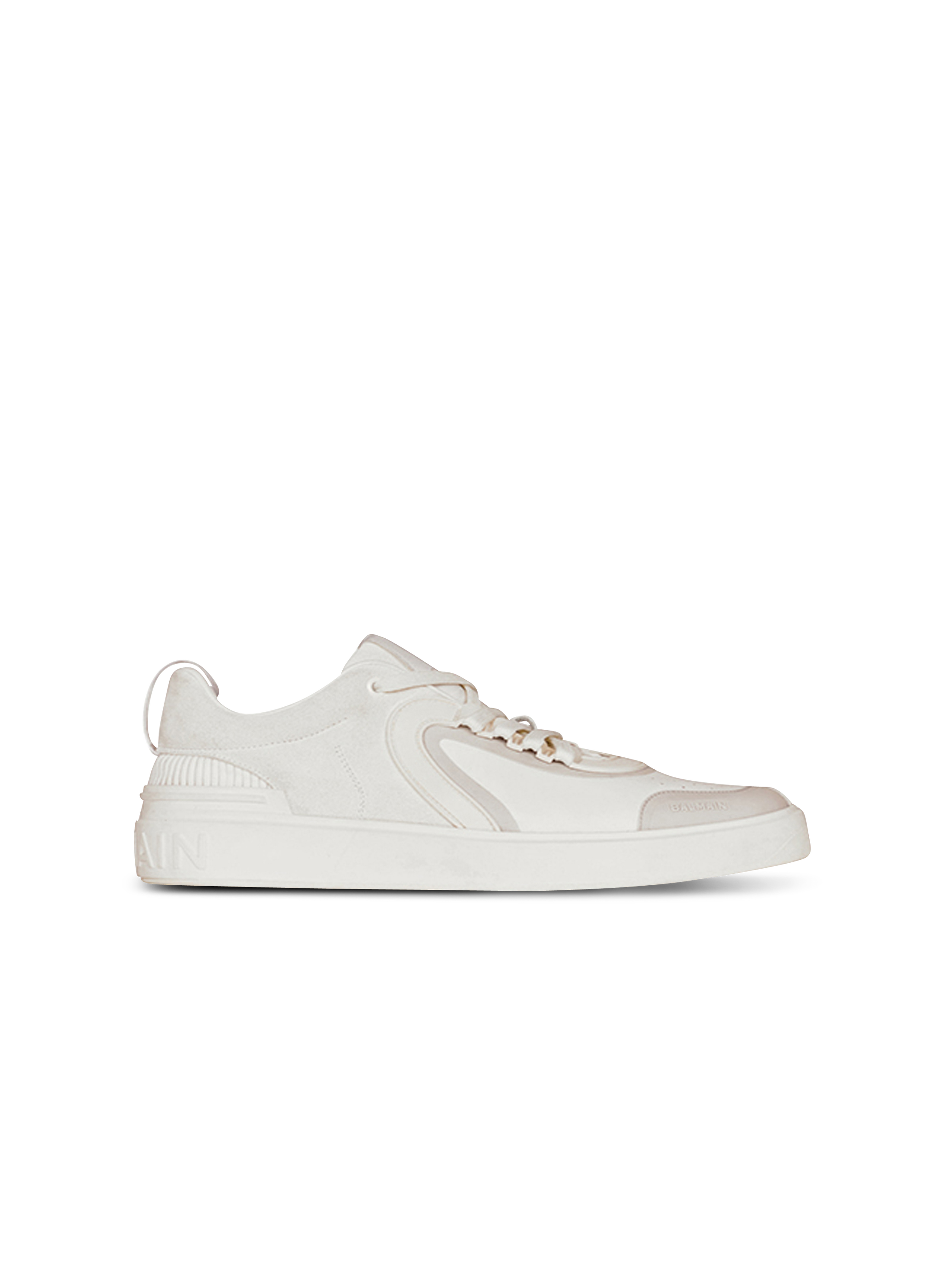 Leather and suede B-Skate sneakers, white