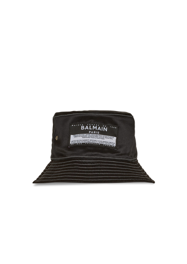 Satin bucket hat with Balmain logo
