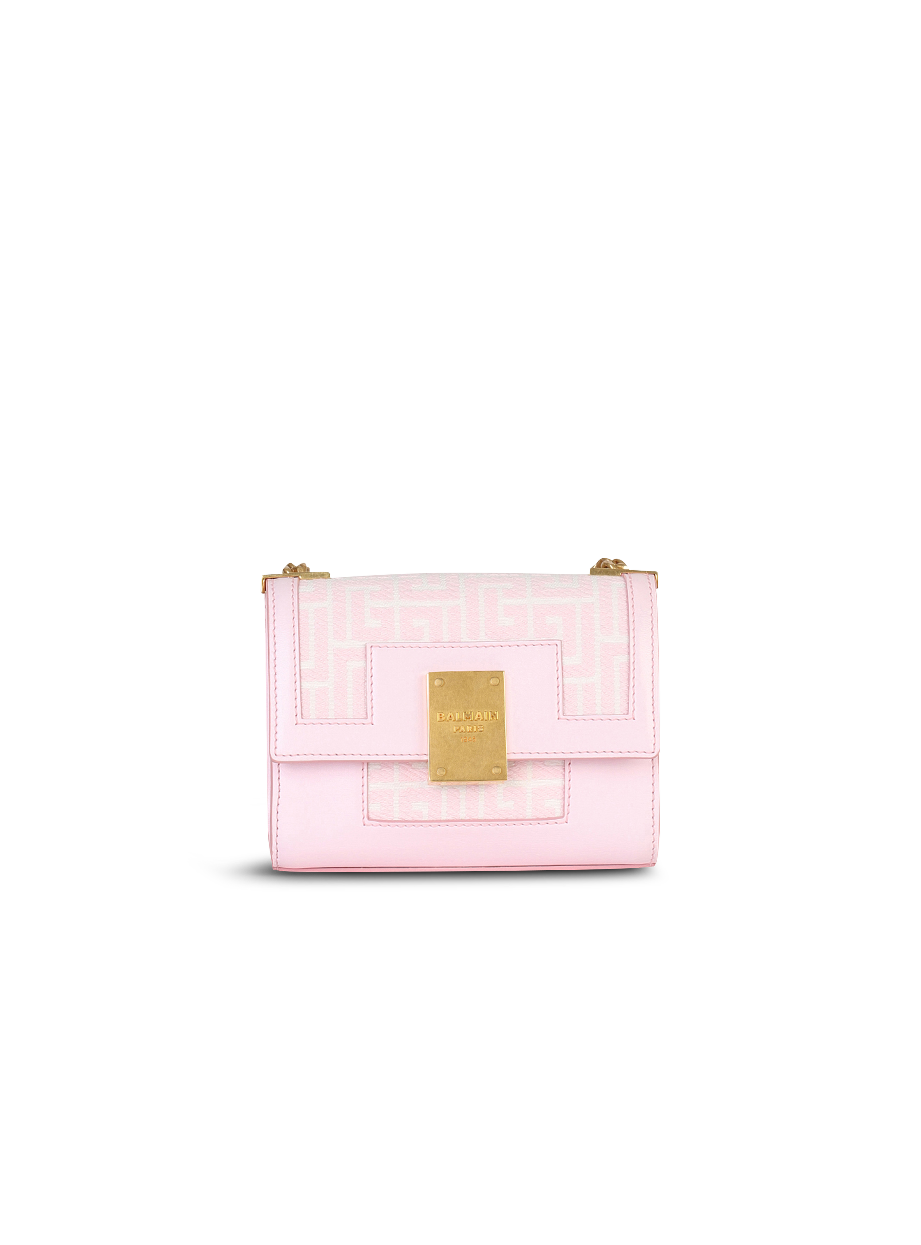 Small-sized bicolor jacquard 1945 bag, pink