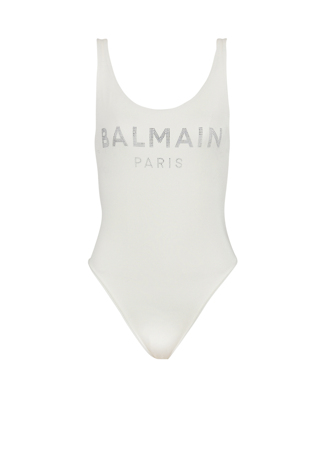 Balmain logo swimsuit, white, hi-res