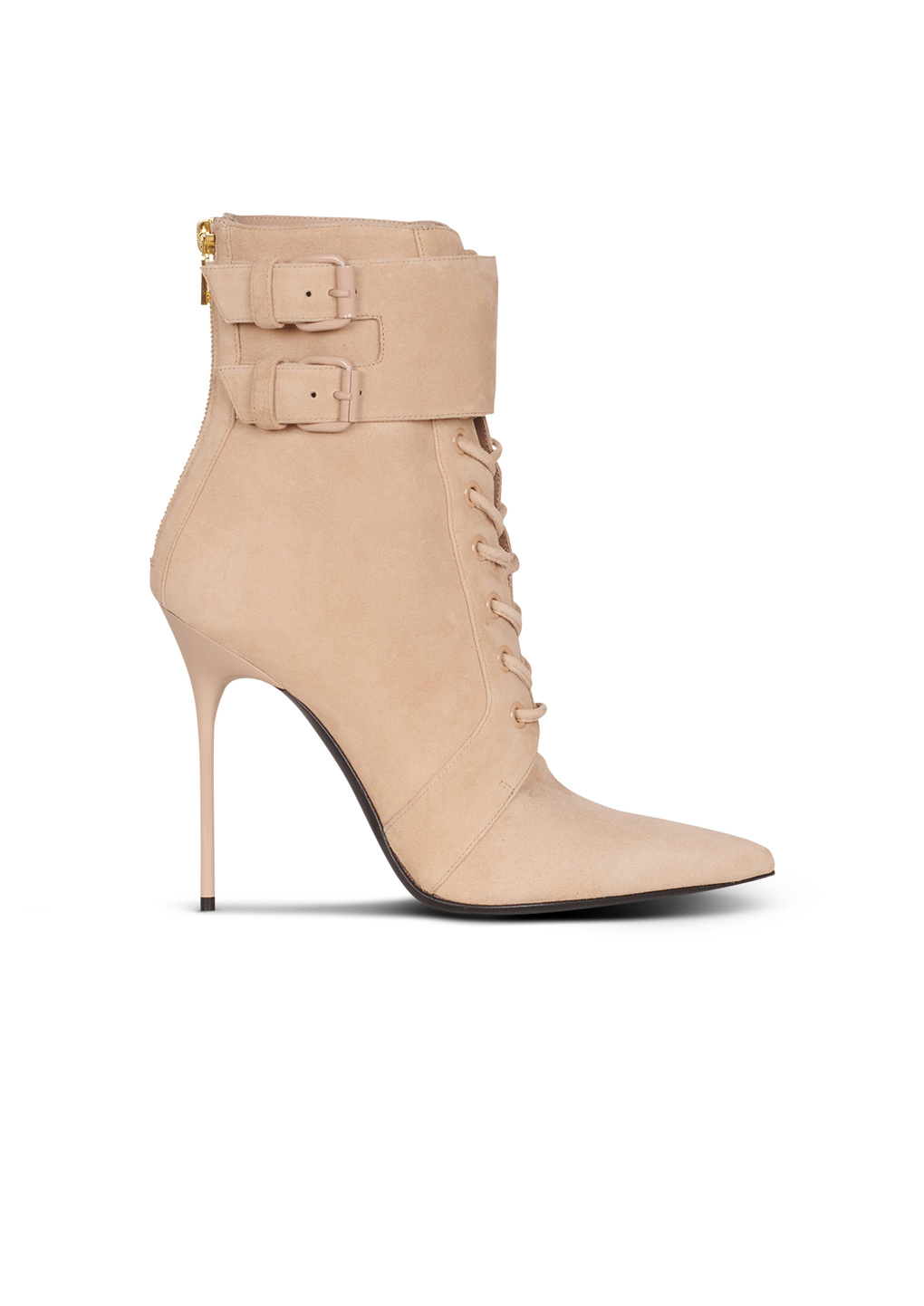 Suede Uria ankle boots, beige, hi-res