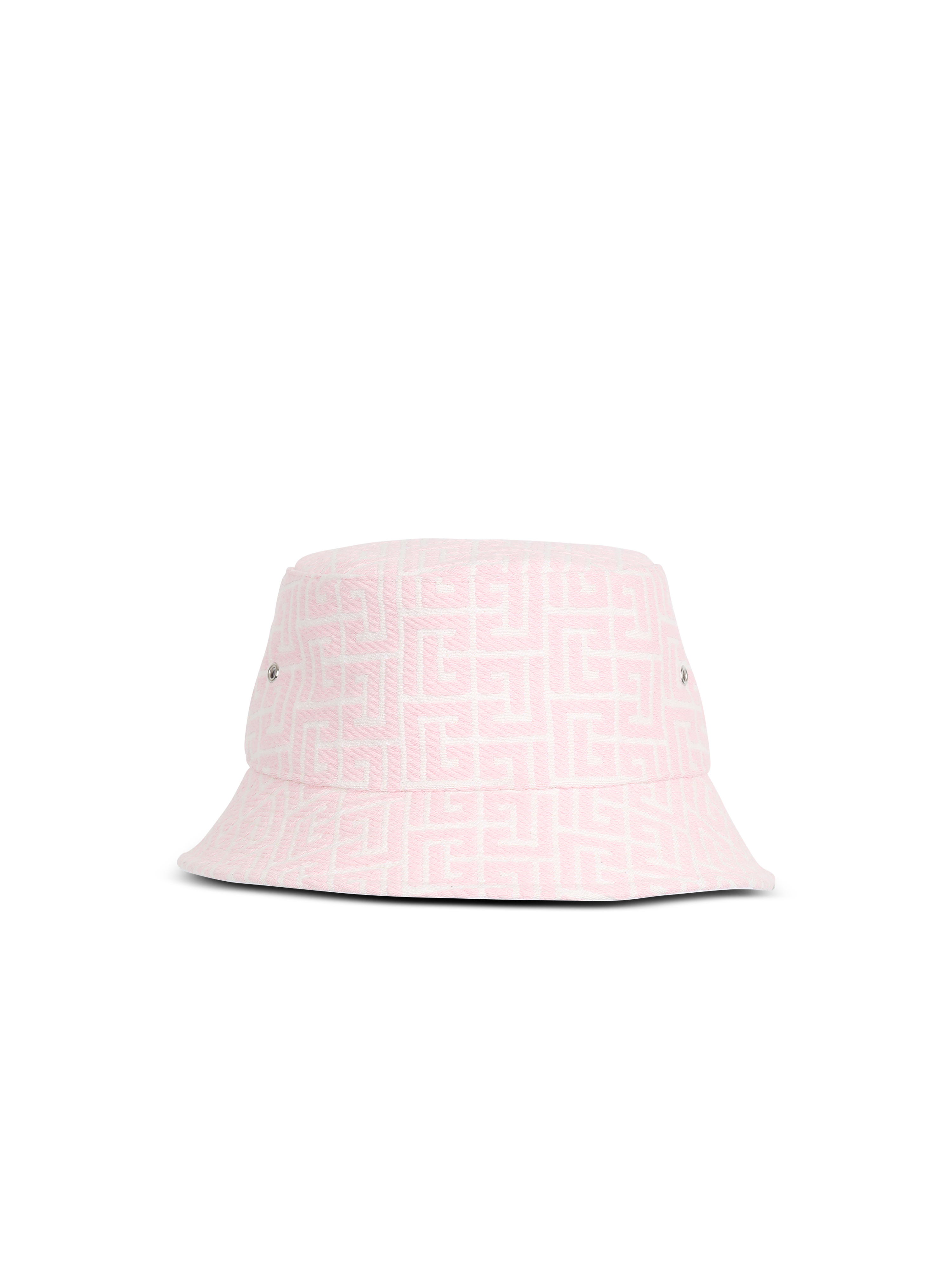 EXCLUSIVE - Balmain-monogrammed jacquard bucket hat, pink