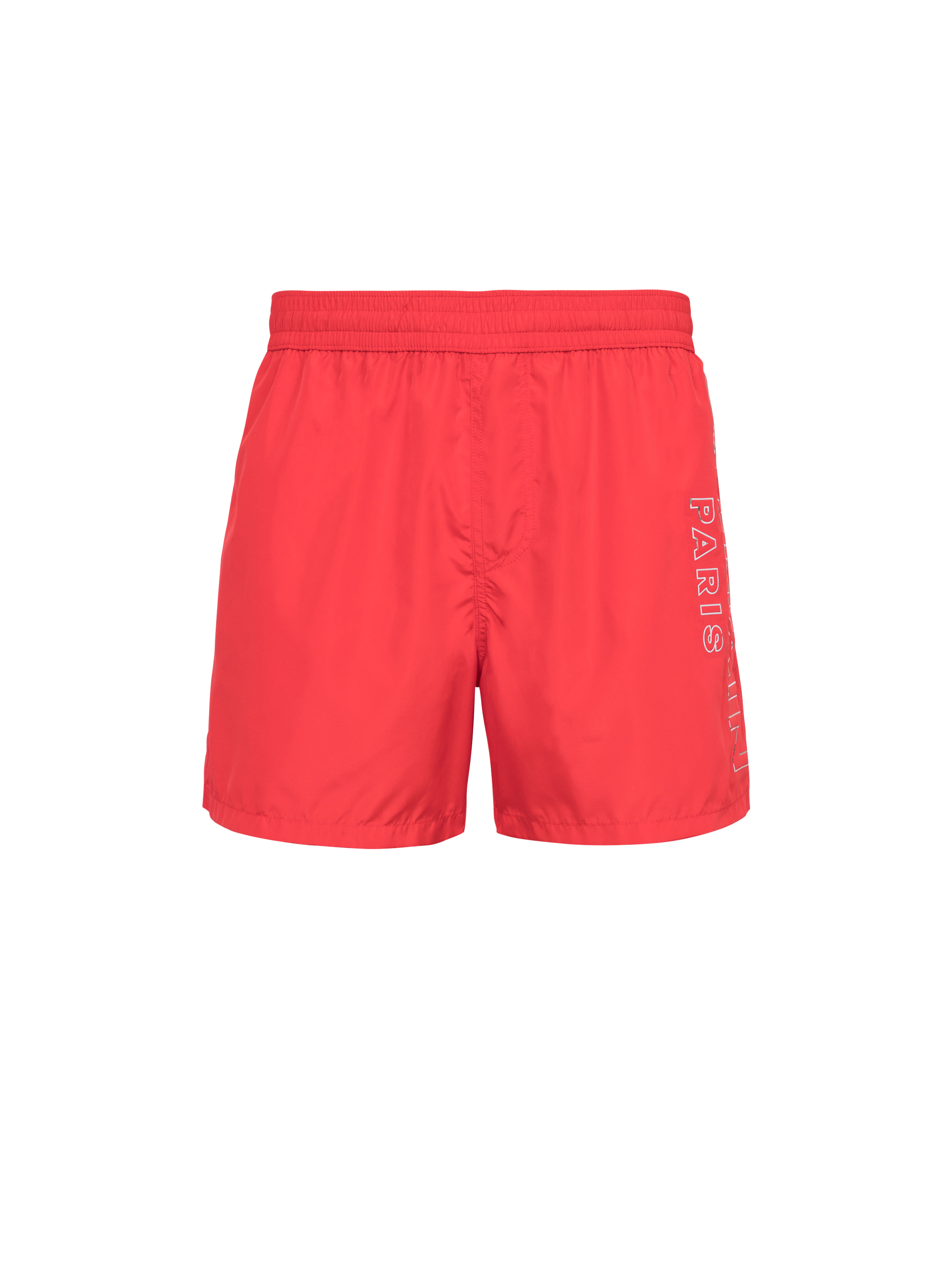 Balmain logo swim shorts, red